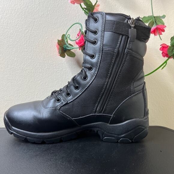 Interceptor Force Tactical Boots Men’s 9 Black Leather Duty Combat Outdoor ? main image 3